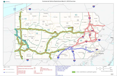 Commercial Vehicle Restrictions Map
