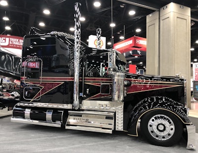 This 2008 Kenworth is on the MATS show floor courtesy of Fleenor Bros. The truck is dubbed 'Ace in the Hole.'
