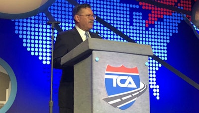 FMCSA Administrator Ray Martinez speaks at the Truckload Carriers Association Conference in Las Vegas