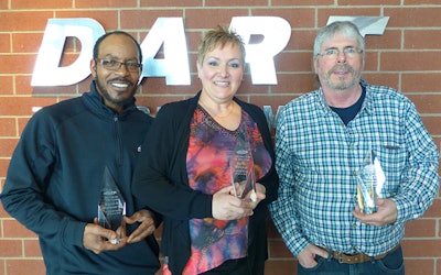 Dart’s top drivers for 2018: Kelvin Haywood, left, and Bev and Mike Monahan (Dart photo)