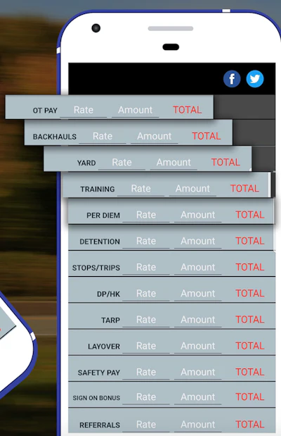 The My Trucker Pay app lets drivers calculate their paychecks.