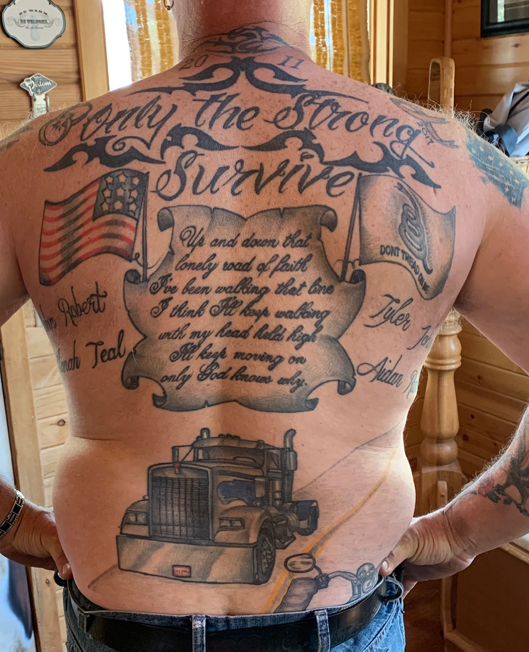 Truckers inkcredible minime tattoo of a tiny man driving on his chest  was shared over a MILLION times on Facebook  The Sun