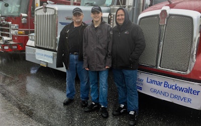 Mark, Lane and Lamar Buckwalter at Mother’s Day Convoy