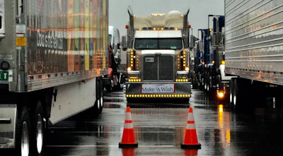 Organizers expected a record number of trucks at Sunday's convoy.