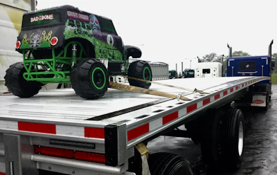 Trucks of all sizes were in the convoy.