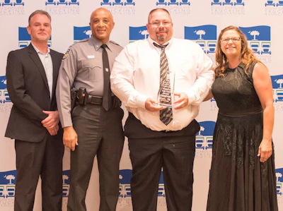 UPS Freight driver John Hummel won the award for having the best pre-trip inspection score. (Image Courtesy of South Carolina Trucking Association/David M. Wes)