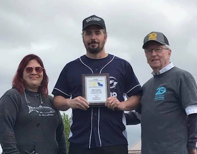 American Fast Freight driver Jay Forlino, center, won first place in Alaska's straight truck class. (Image Courtesy of Alaska Trucking Association/Facebook)