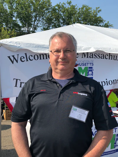 XPO Logistics driver Gerald Dube won first place in the 3-axle class. (Image Courtesy of Trucking Association of Massachusetts)