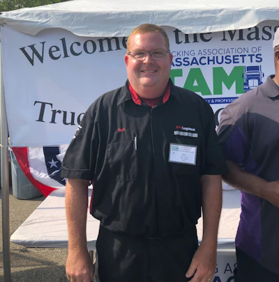 XPO Logistics driver Rich Sweeney won first place in the tanker class. (Image Courtesy of Trucking Association of Massachusetts)