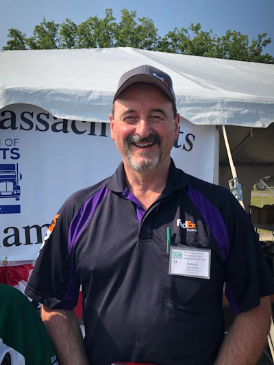 FedEx Express driver Roland Bolduc won first place in the 5-axle class. (Image Courtesy of Trucking Association of Massachusetts)