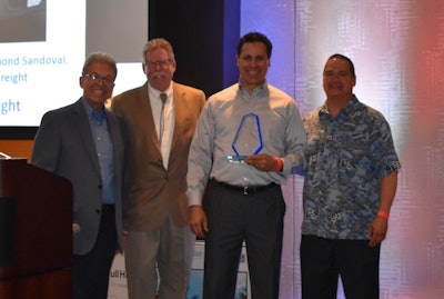 ABF Freight driver Joseph Carrillo, center right, was named New Mexico’s grand champion. (Image Courtesy of New Mexico Trucking Association)