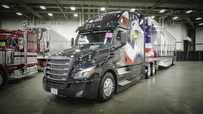 Bradley Wacks’ 2019 Freightliner Cascadia and 2017 Hyundai van earned the People’s Choice award at GATS Pride & Polish.
