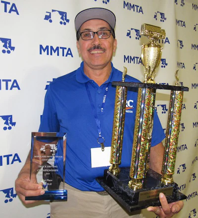 YRC Freight driver Kurt Royer was named Maryland’s grand champion and won first place in the 4-axle class. (Image Courtesy of Maryland Motor Truck Association)