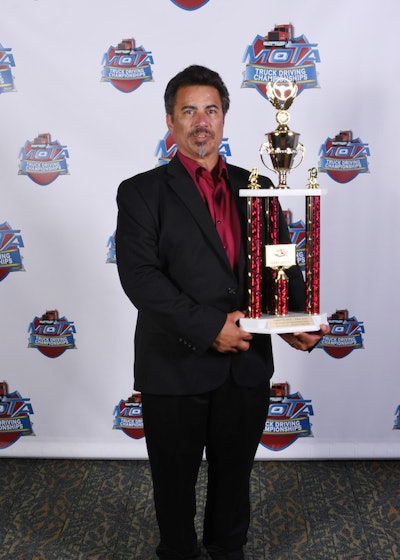 XPO Logistics driver John Reyes won first place in Missouri's 3-axle class. (Image Courtesy of Missouri Trucking Association)