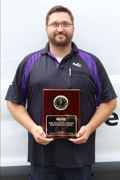 FedEx Freight driver Jeremy Thomas is FedEx Freight’s grand champion for the second year in a row. (Image Courtesy of West Virginia Trucking Association)