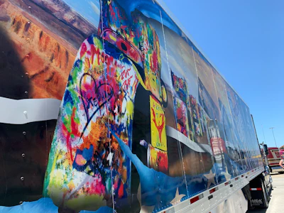 Side view of Keith Williams’ 2018 Utility trailer. (Image Courtesy of Walcott Truckers Jamboree | Iowa 80 Truckstop)