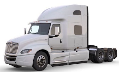 The 2020 International LT has a 73-inch Sky-rise sleeper and A26 engine.