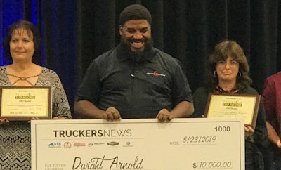 2019 winner of the Mike O’Connell Trucking’s Top Rookie Award Dwight Arnold