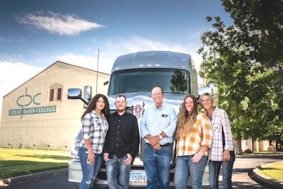 Cassandra Sasse and her three daughters all attended Great Basin College’s CDL program. (Image Courtesy of Kenworth)