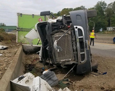 Jeffrey Lind, 52 of Hallstead, Pennsylvania, died in this crash on Interstate 88 near Binghamton, New York Monday. (Broome County Sheriff’s Department photos)