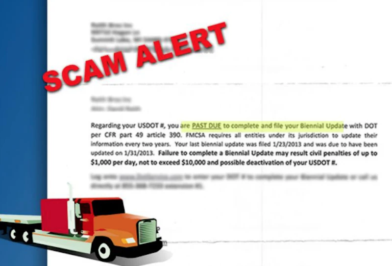 Beware Of DOT Biennial Update Scams Truckers News Beware of dot biennial update scams truckers news