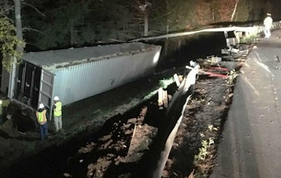 The driver died in this crash on Route 2 in Massachusetts. (Massachusetts State Police photo)