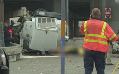 Scene of the crash in San Antonia Thursday