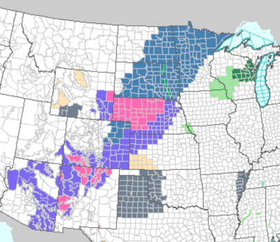 Winter storm warnings and watches are up for much of the midsection of the country this weekend.