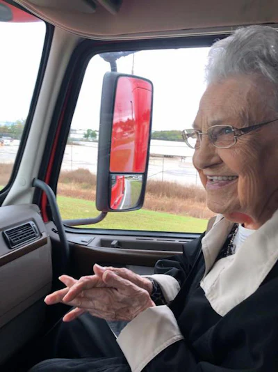 Haywood during the ridealong. (Image Courtesy of BR Williams Trucking)