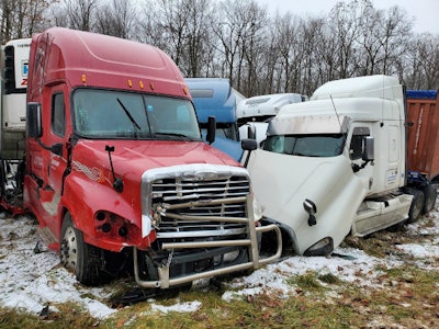 One person died and at least 33 were taken to a hospital following this huge pileup on I-80 in central Pennsylvania Wednesday, Dec. 18. (Mifflinburg Hose Company photos)