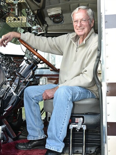 John Ray, shown in his custom 1999 Peterbilt, died Monday at the age of 82.