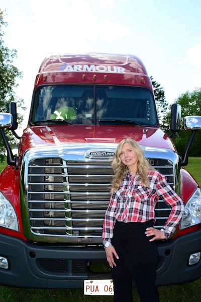 Susie De Ridder, who drives for Armour Transportation Systems in New Brunswick, Canada