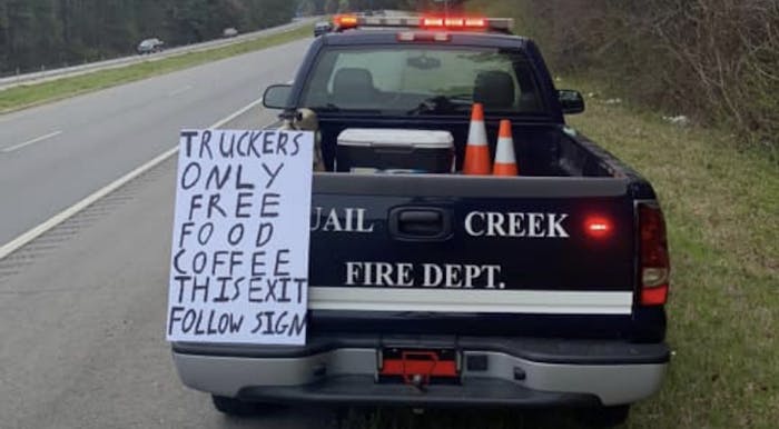 pickup[-truck-free-food-sign