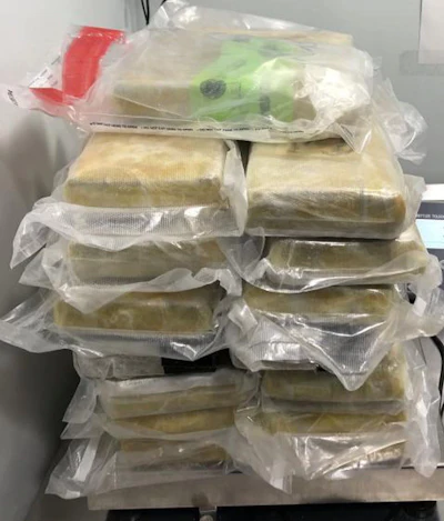Drugs seized at the Blue Water Bridge in Michigan Friday, April 17