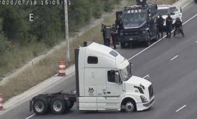 A trucker led police on a chase near Cincinnati