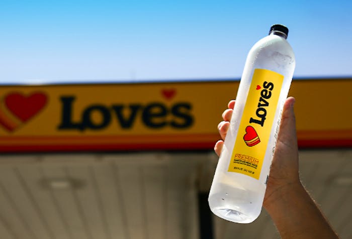 Love’s branded water