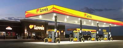 New Love’s in Monmouth, Illinois has 87 truck parking spaces