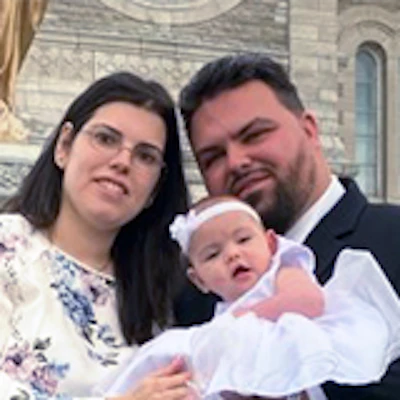 Bruno Filipe Da Costa Raposo and his wife Stéphanie