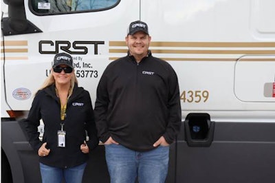 Chris Landwehr and Kendall George, the two CRST truck drivers who picked up donated furniture, are pictured above