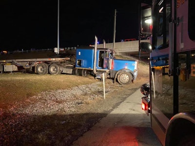 The driver of this truck had to be airlifted to a trauma center after being struck by another vehicle on I-81 in Pennsylvania.