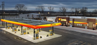 New Love's in Kansas City, Missouri is located off Highway 210, and has115 truck parking spaces