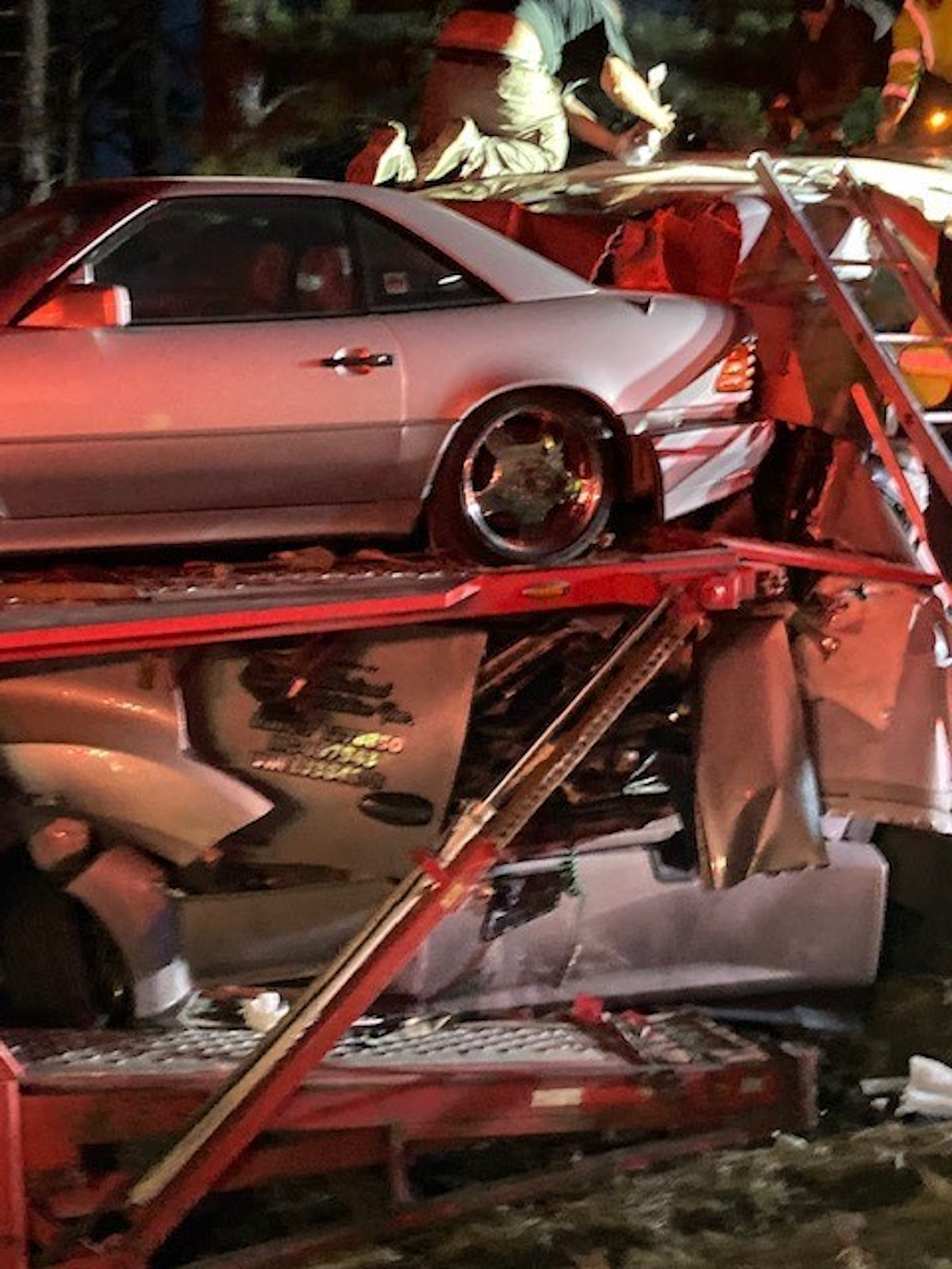 One driver died and another was injured in this crash of two tractor-trailers on Interstate 70 in Indiana.