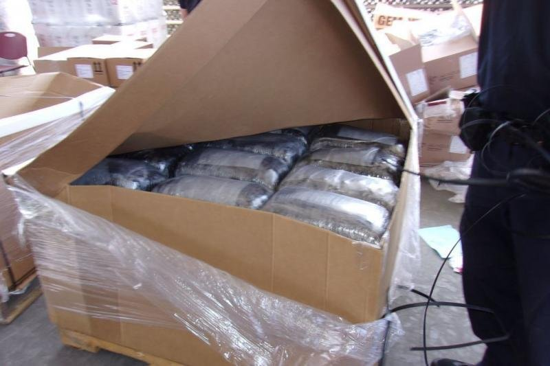 Some of the almost 2,500 pounds of meth uncovered in a shipment of medical supplies recently. (CBP photos)