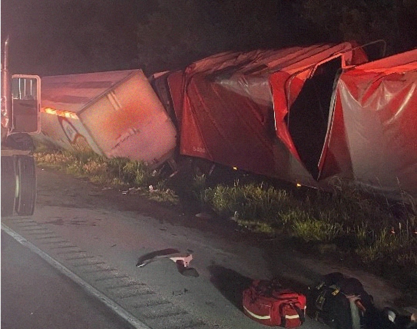 Driver dies in crash of three tractor-trailers on I-70 in Indiana