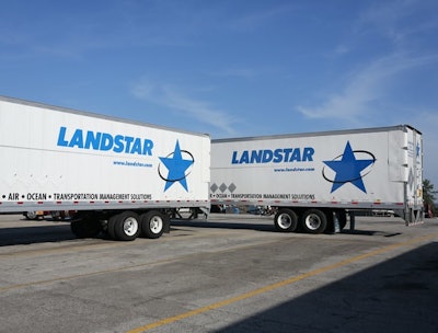 Landstar 2 Traliers Truck Stop Parking Lot 1500x1100
