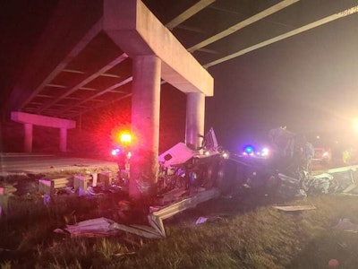 This single-vehicle crash occurred at about 9:50 p.m. in the area of Highway 30 and Highway 100, in Cedar Rapids, Iowa.