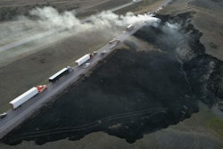 Hay fire along i-90 in South Dakota
