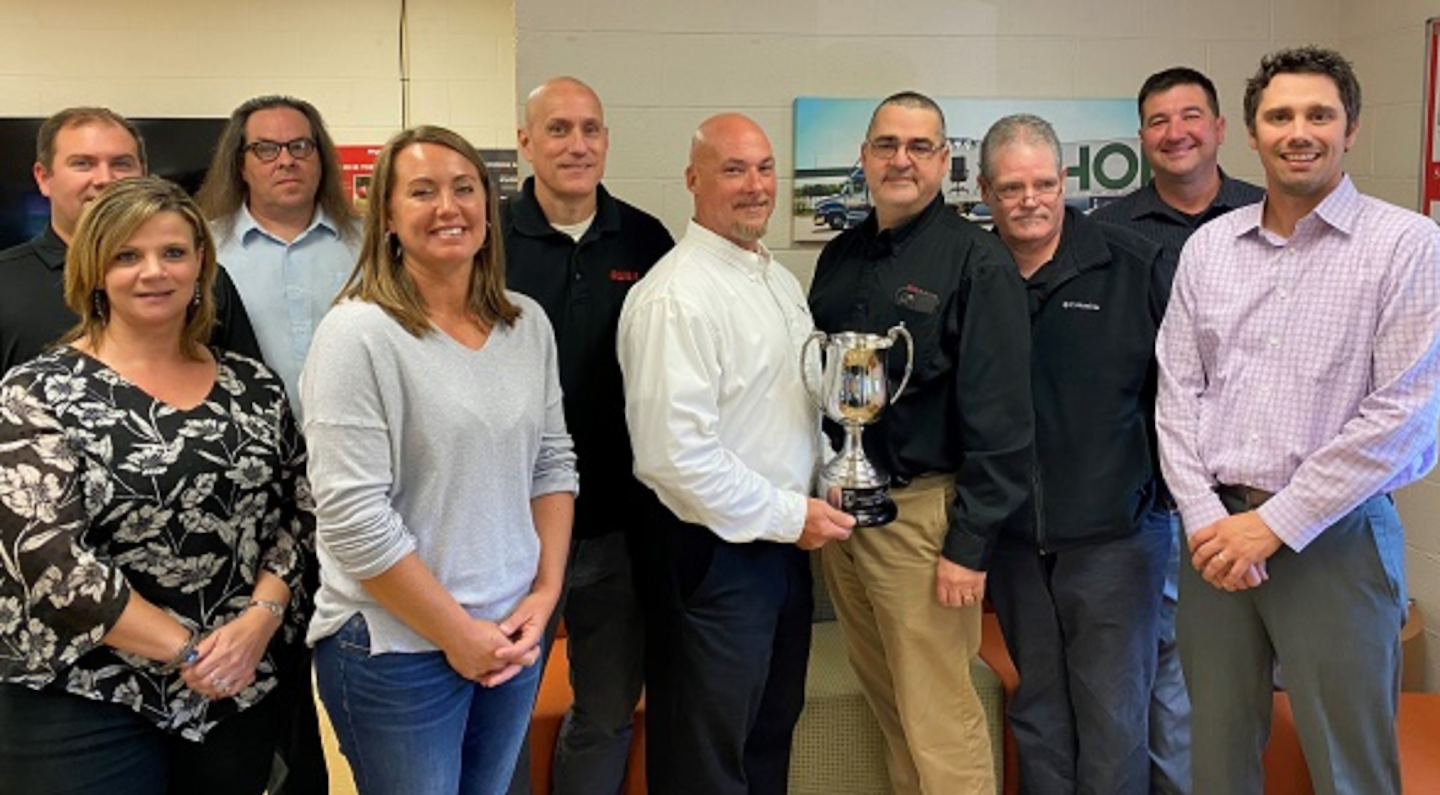 Ruan's Mechanicsburg, Pennsylvania, operation, led by Dedicated Transportation Manager Dave Hendricks, was recognized as the company's 2020 Operation of the Year.