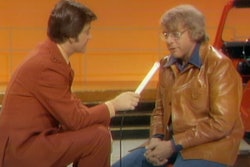 C.W. McCall being interviewed by Dick Clark on 'American Bandstand.'