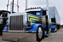 Don Wood's 2003 Peterbilt 379 and 2021 Mac flatbed, shown here at last summer's Walcott Truckers Jamboree, earned Best of Show in Limited Mileage Combo at MATS 2022.